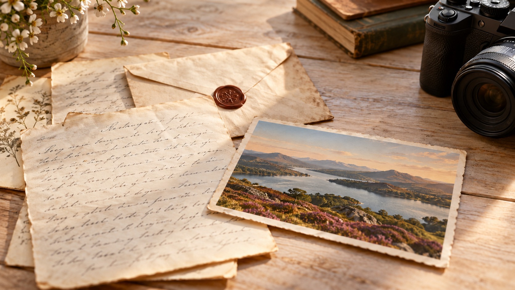 Original illustrative scene for Letters & Photograph Documentation
