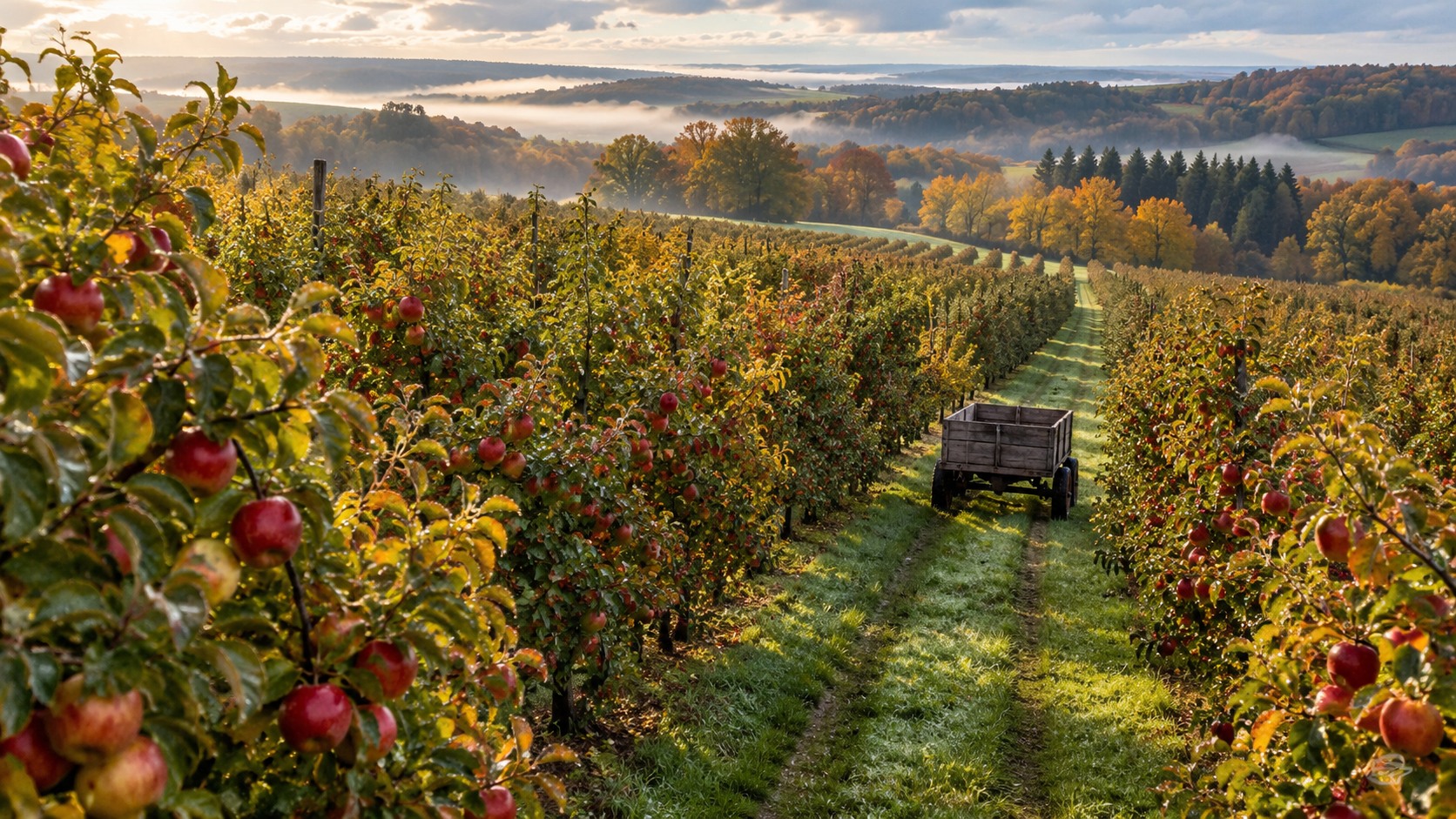 Original illustrative scene for Orchard & Harvest Perspective