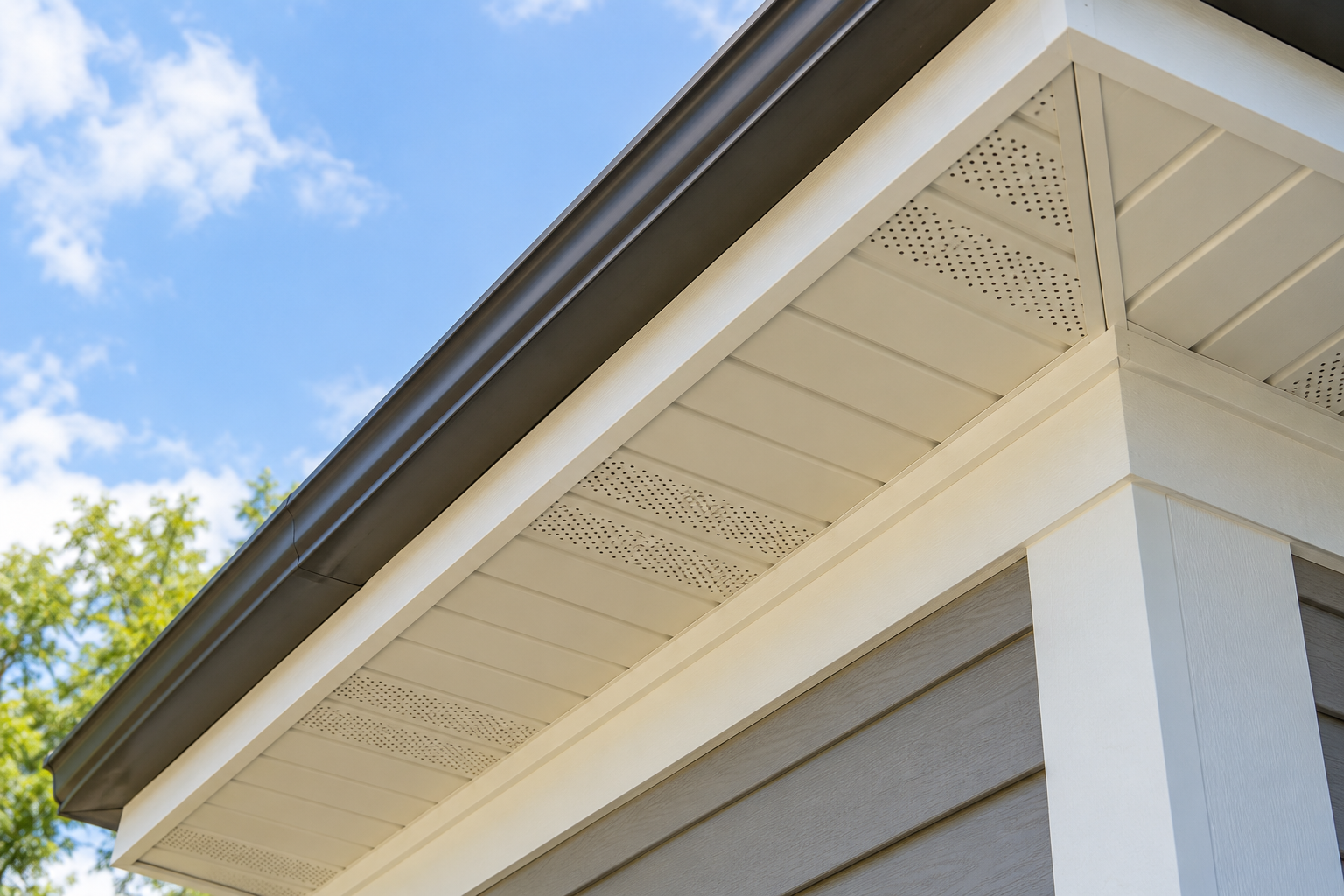 Illustrative aerial view for soffit photography